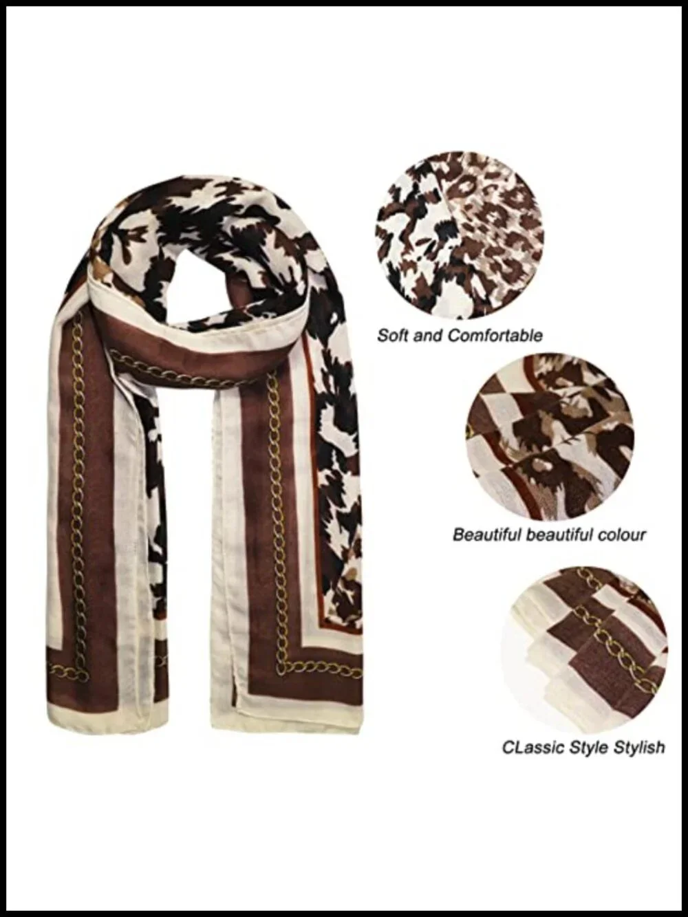 Fashion Scarf Pashmina Wrap Shawl for Women - Soft Lightweight Multipurpose Wear